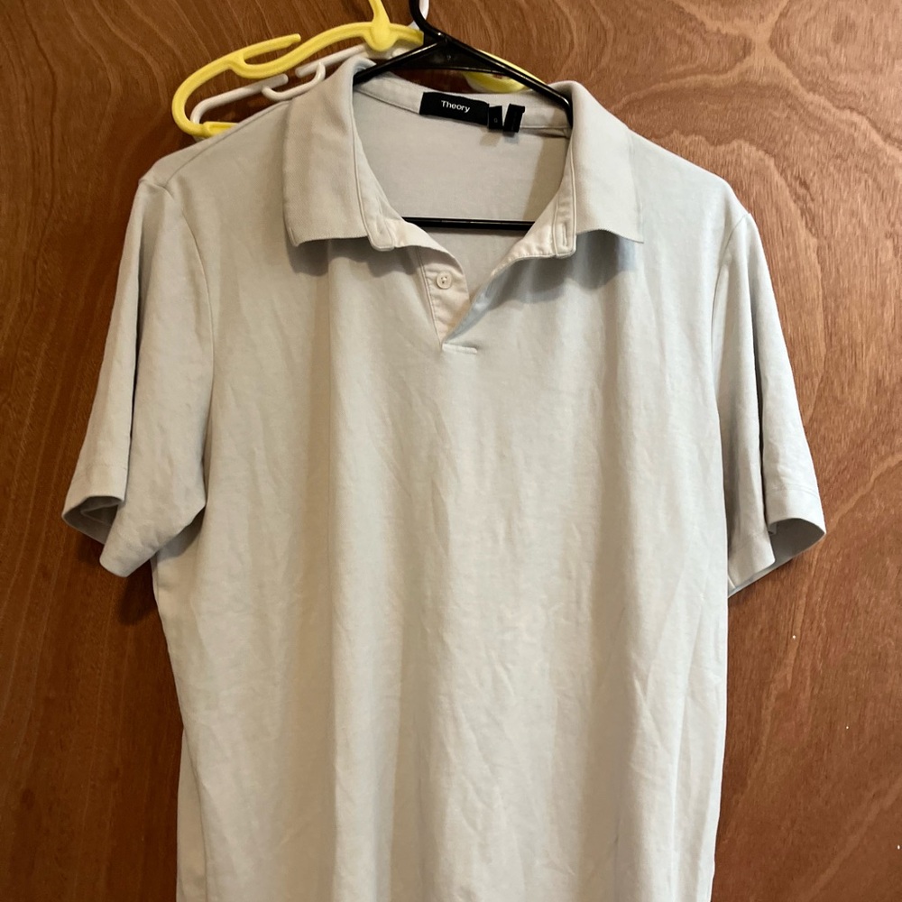 Men’s size L Theory Gray Polo Shirt